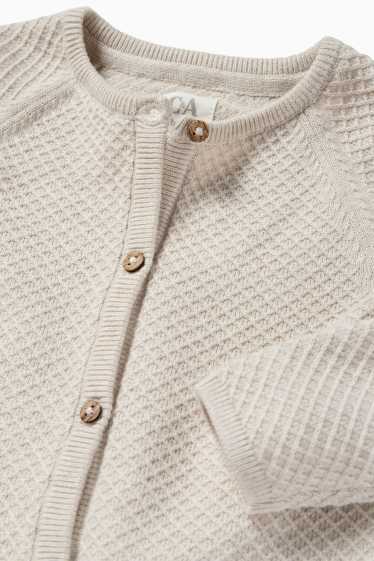 Unisex - Baby knitted jacket - light beige