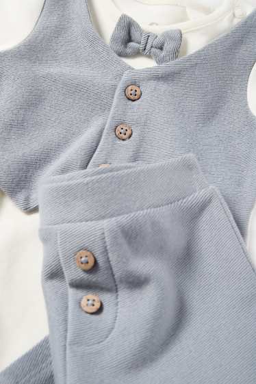 Baby Boys - Baby outfit - 2 piece - white / gray
