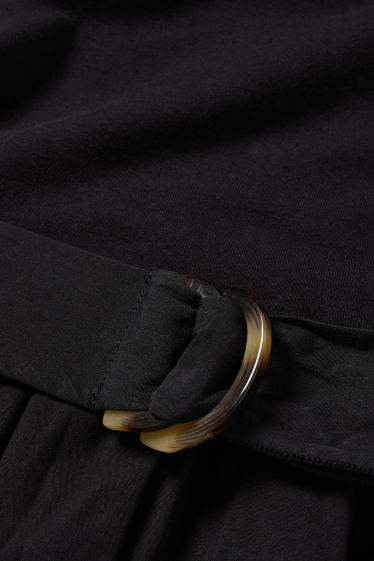 Donna - Vestito fit & flare con cintura - nero