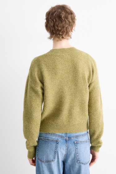 Dámské - Svetr - strukturovaný - světle zelená