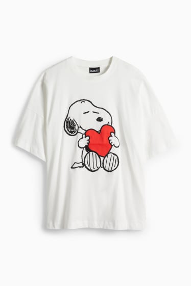 Damen - T-Shirt - Regular Fit - Peanuts - weiss