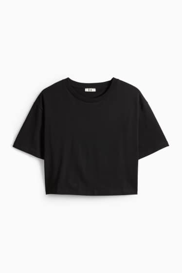 Dámské - Tričko - relaxed fit - černá