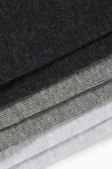 Pánské - Multipack 7 ks - ponožky do tenisek - tmavošedá / světle modrá