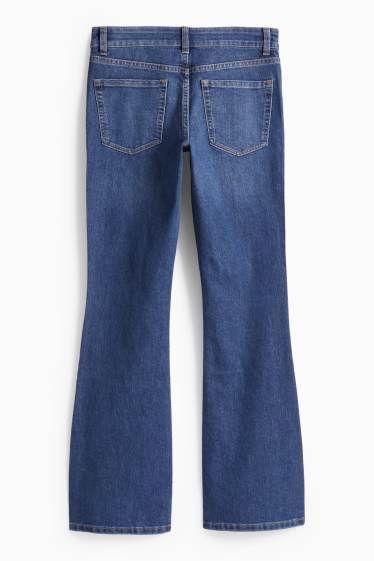 Femei - Bootcut jeans - talie joasă - denim-albastru