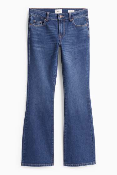 Femei - Bootcut jeans - talie joasă - denim-albastru