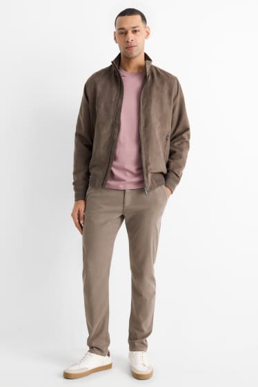 Pánské - Kalhoty chino - slim fit - khaki