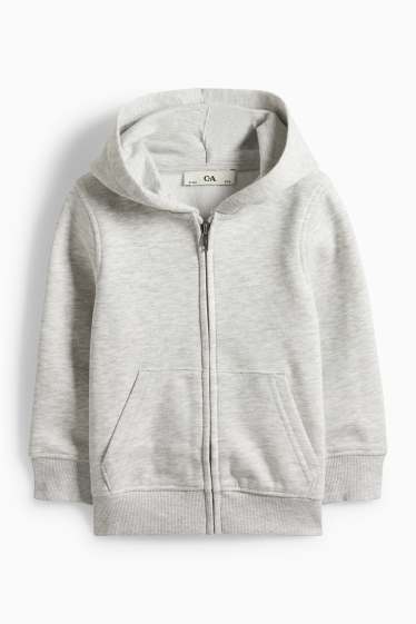 Kinderen: jongens - Sweatjack - lichtgrijs