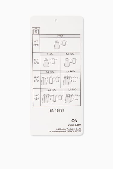 Unisex - Wild animals - baby sleeping bag - 0-4 months - white