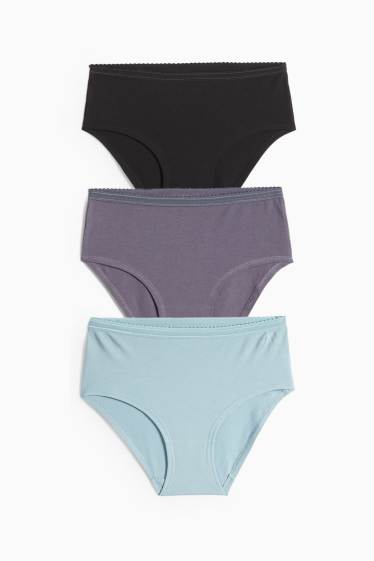 Damen - Multipack 3er - Slip - schwarz