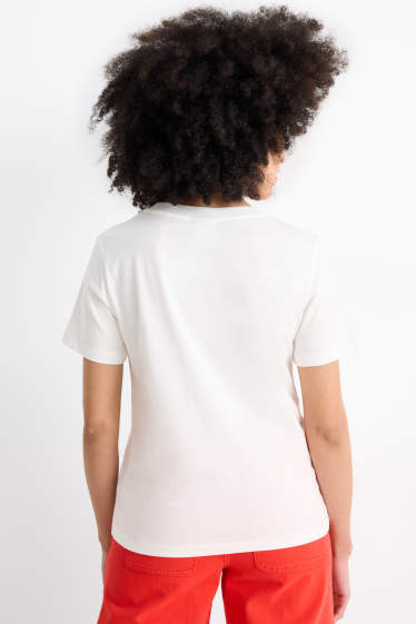 Damen - T-Shirt - Regular Fit - Micky Maus - weiß