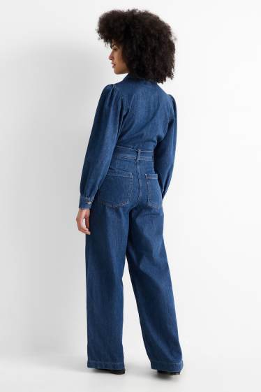 Femei - Salopetă din denim - denim-albastru