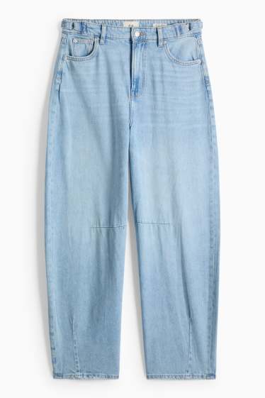 Damen - Balloon Jeans - Mid Waist - helljeansblau
