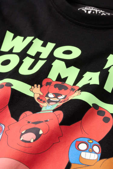 Kinder Jungen - Brawl Stars - Kurzarmshirt - schwarz