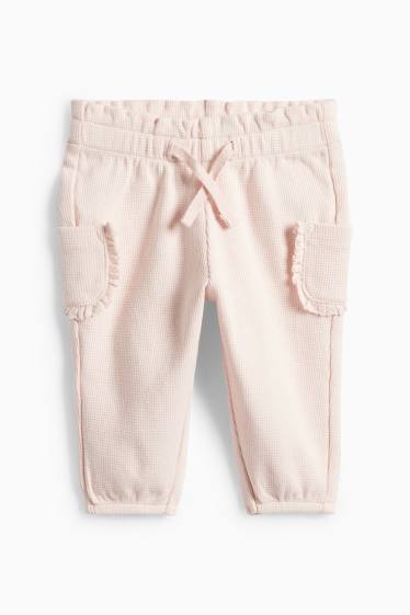 Baby Girls - Baby joggers - textured - rose