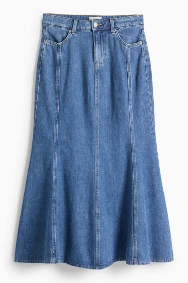 Women - Denim skirt - blue denim
