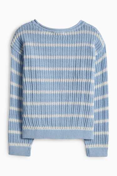 Enfants filles - Pull - blanc / bleu clair