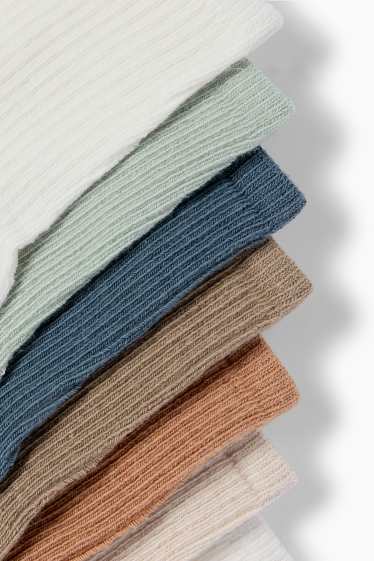 Bébés garçons - Lot de 7 paires - chaussettes bébé - finition côtelée - coloré