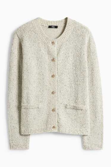 Women - Bouclé cardigan - beige