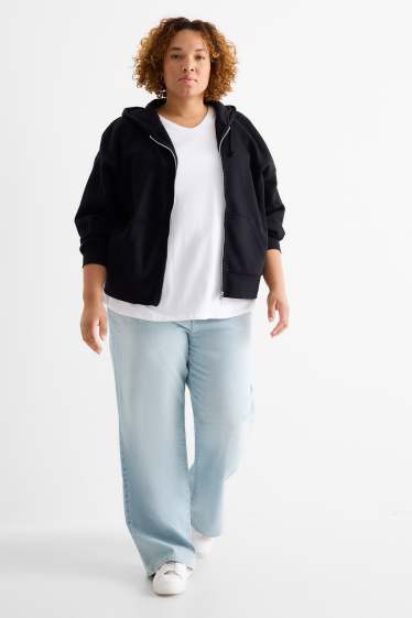 Femei - Wide leg jeans - talie înaltă - denim-albastru deschis