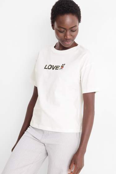 Women - T-shirt - regular fit - Mickey Mouse - white