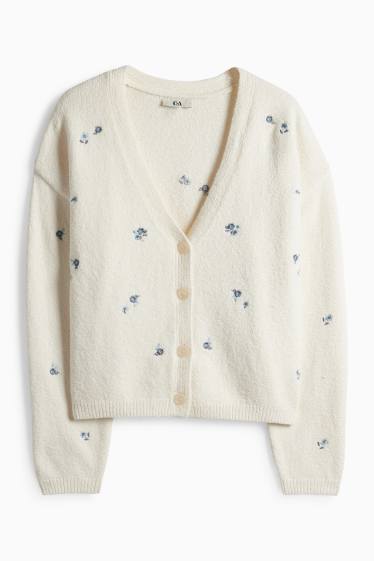 Women - Knitted cardigan - cremewhite