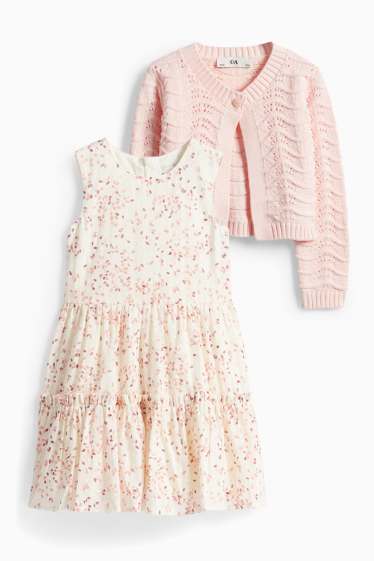 Enfants filles - Robe - blanc crème