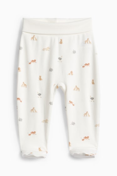 Unisexe - Animaux sauvages - tenue nouveau-né - 2 pièces - blanc