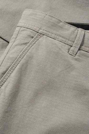 Hommes - Chino - slim fit - finition texturée - gris