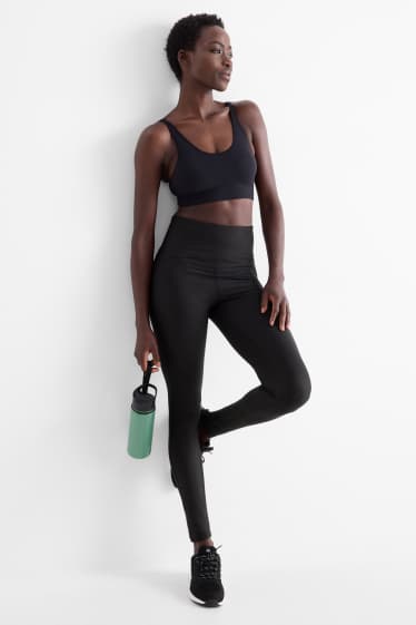 Donna - Leggings sportivi - 4 Way Stretch - nero