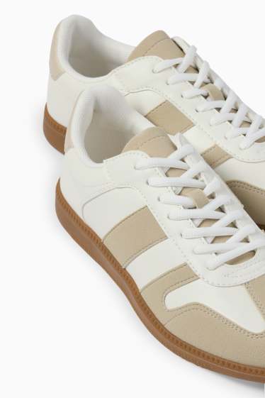 Femmes - Baskets - matière synthétique - blanc / beige