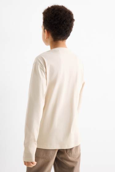 Kinderen: jongens - Set van 2 - Brawl Stars - longsleeve - zwart / beige