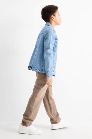 Kinder Buben - Loose Jeans - jeansbraun