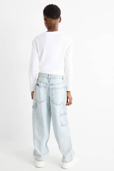 Kinder Buben - Baggy Jeans - helljeansblau