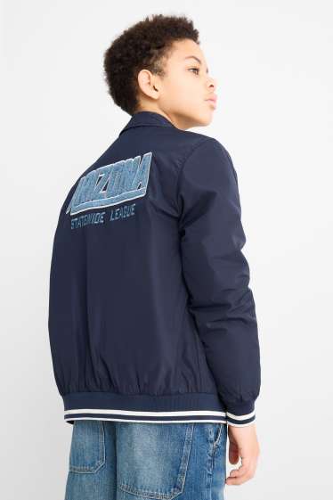 Děti - chlapci - Arizona - college bunda - tmavomodrá