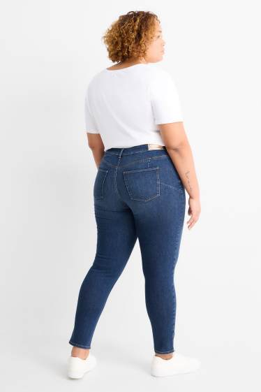 Dames - Skinny jeans - mid waist - shaping jeans - LYCRA® - jeansblauw