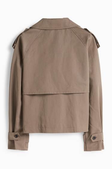 Dámské - Krátký trenčkot - taupe