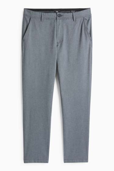 Pánské - Kalhoty chino - slim fit - strukturované - tmavošedá