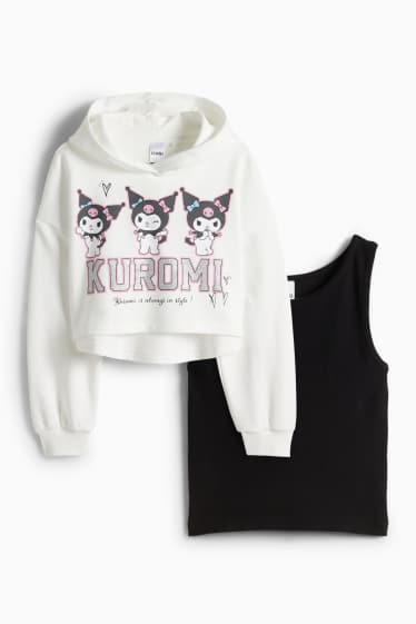 Děti - dívky - Sada s vrchním dílem - černá/bílá