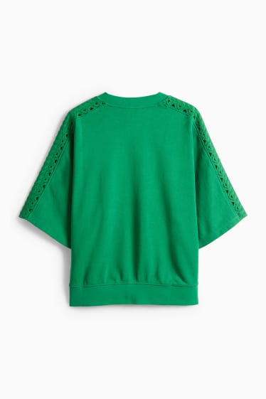 Femei - Bluză de molton - verde