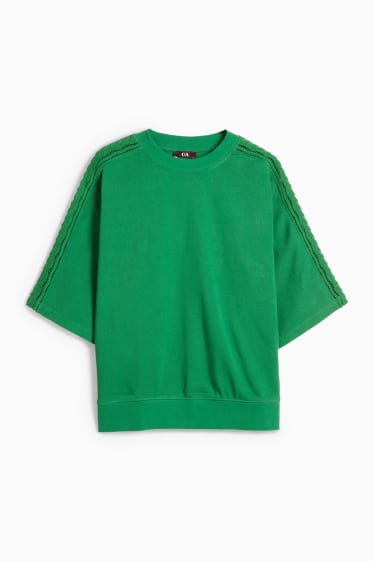 Femei - Bluză de molton - verde