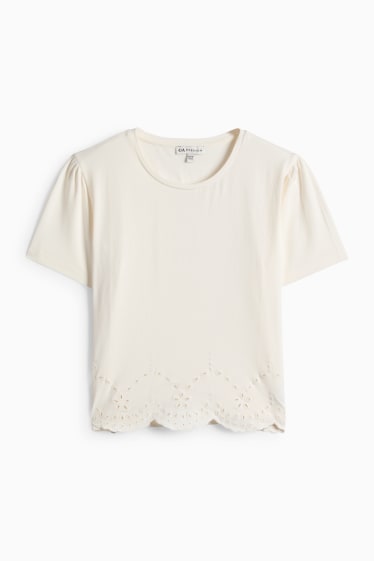 Děti - dívky - Tričko - krémově bílá