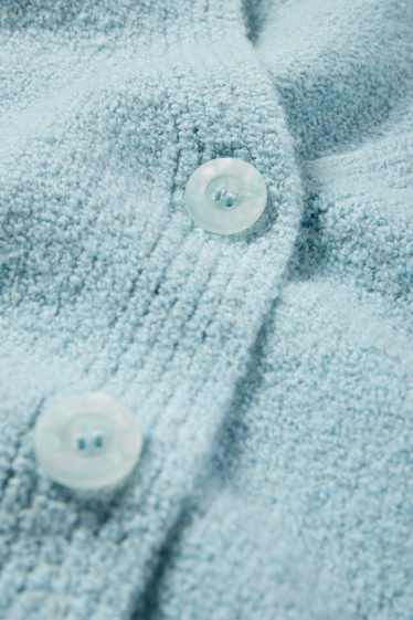 Women - Knitted cardigan - turquoise