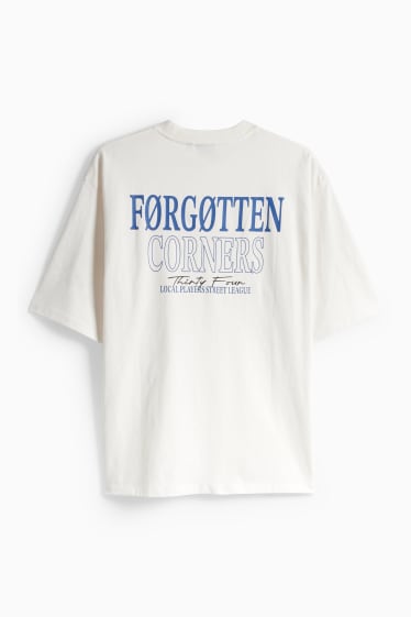 Herren - T-Shirt - Oversized - cremeweiß