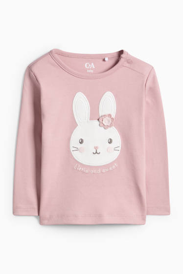 Baby: meisjes - Konijntje - babypyjama - 2-delig - roze