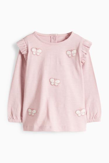 Nadó nena - Papallona - conjunt de ganxet per a nadó - 3 peces - rosa fosc