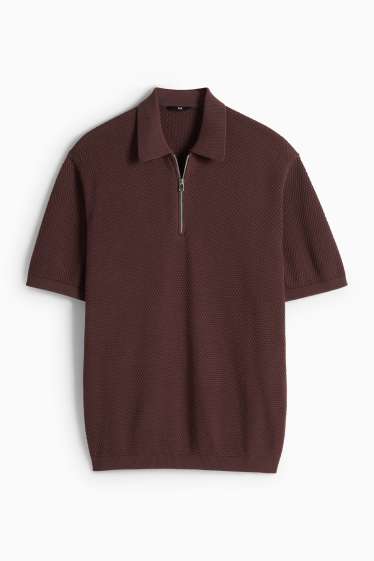 Pánské - Svetr - tmavohnědá