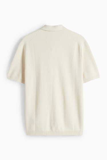 Pánské - Svetr - krémově bílá