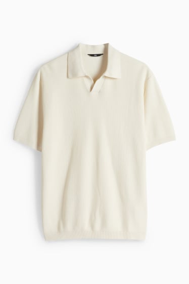 Pánské - Svetr - krémově bílá