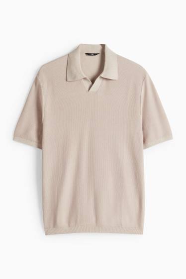 Pánské - Svetr - světle béžová