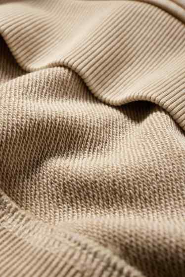 Děti - chlapci - Tepláková bunda - světle béžová